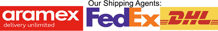 We ship by: FedEx, Aramex and DHL